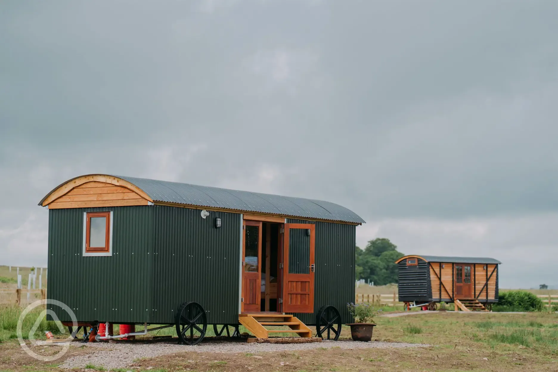 Shepherds Hut and Railway Carriage