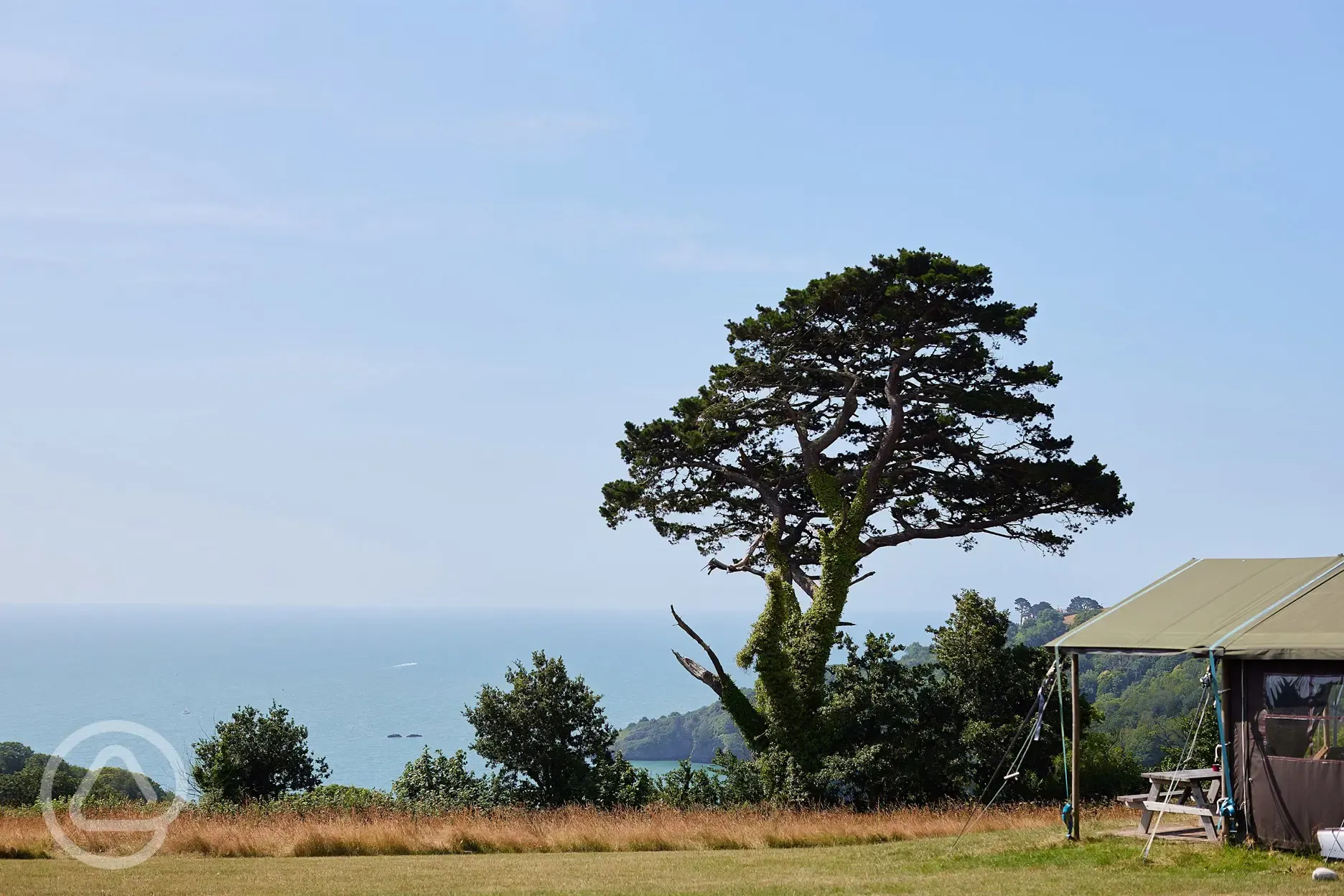 View from the ensuite canvas lodge