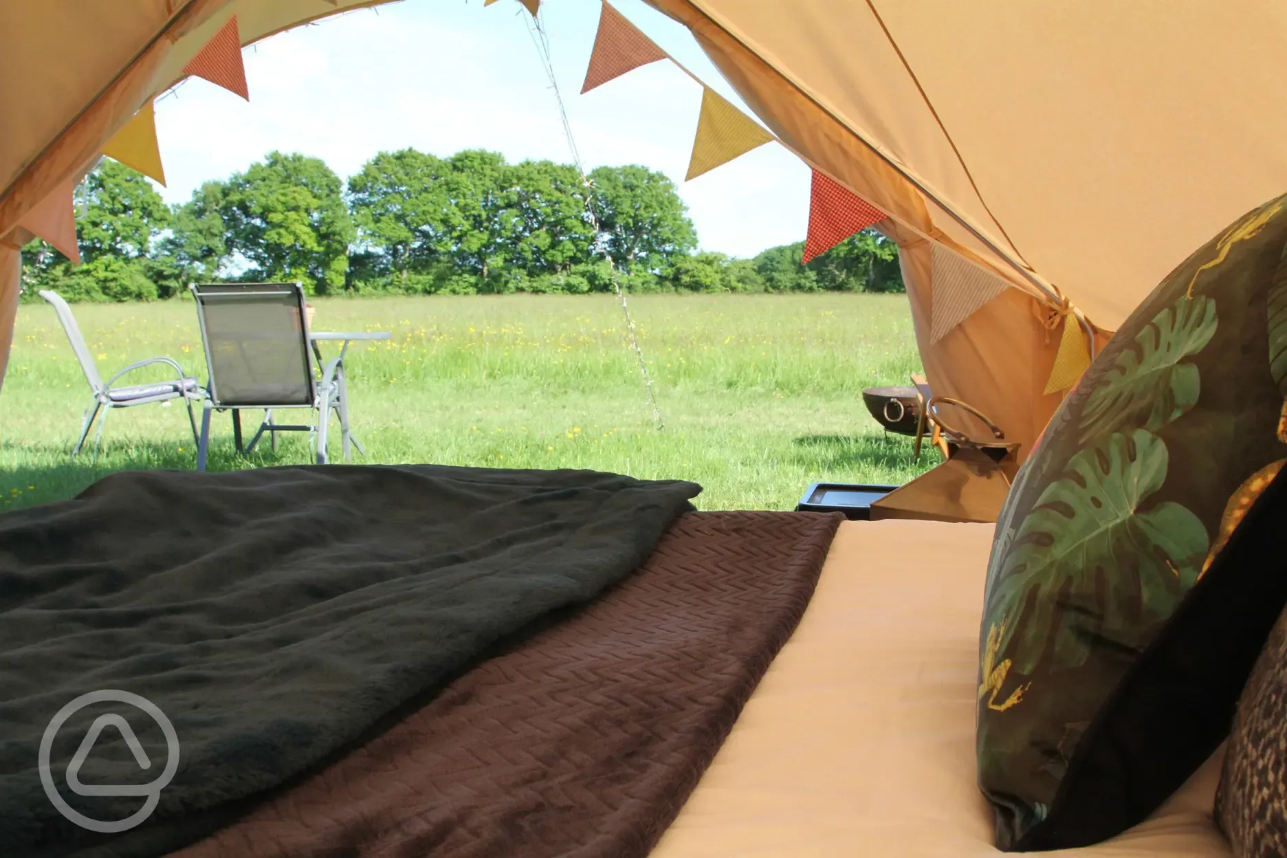 Bell tent interior 