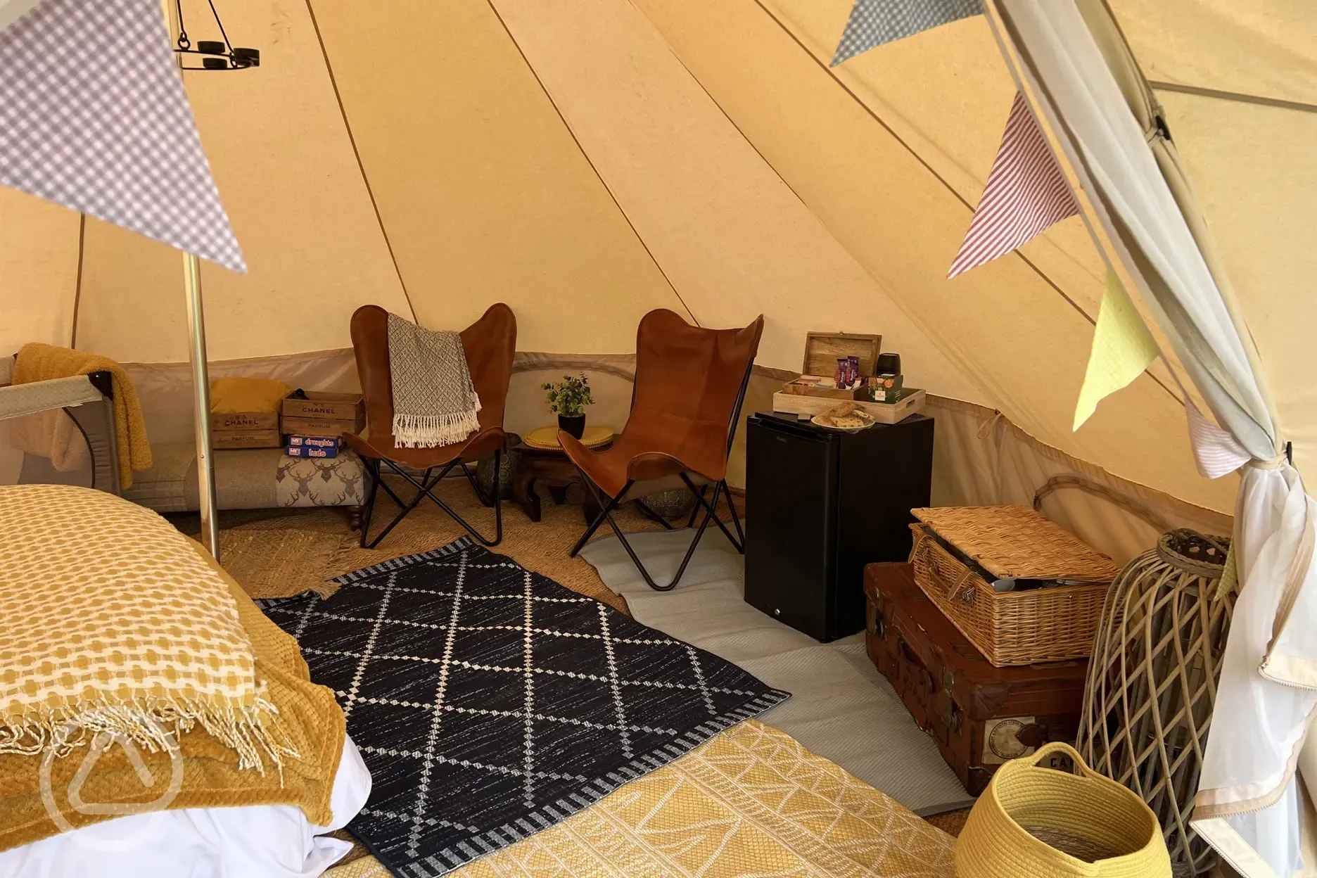 Bell tent interior 