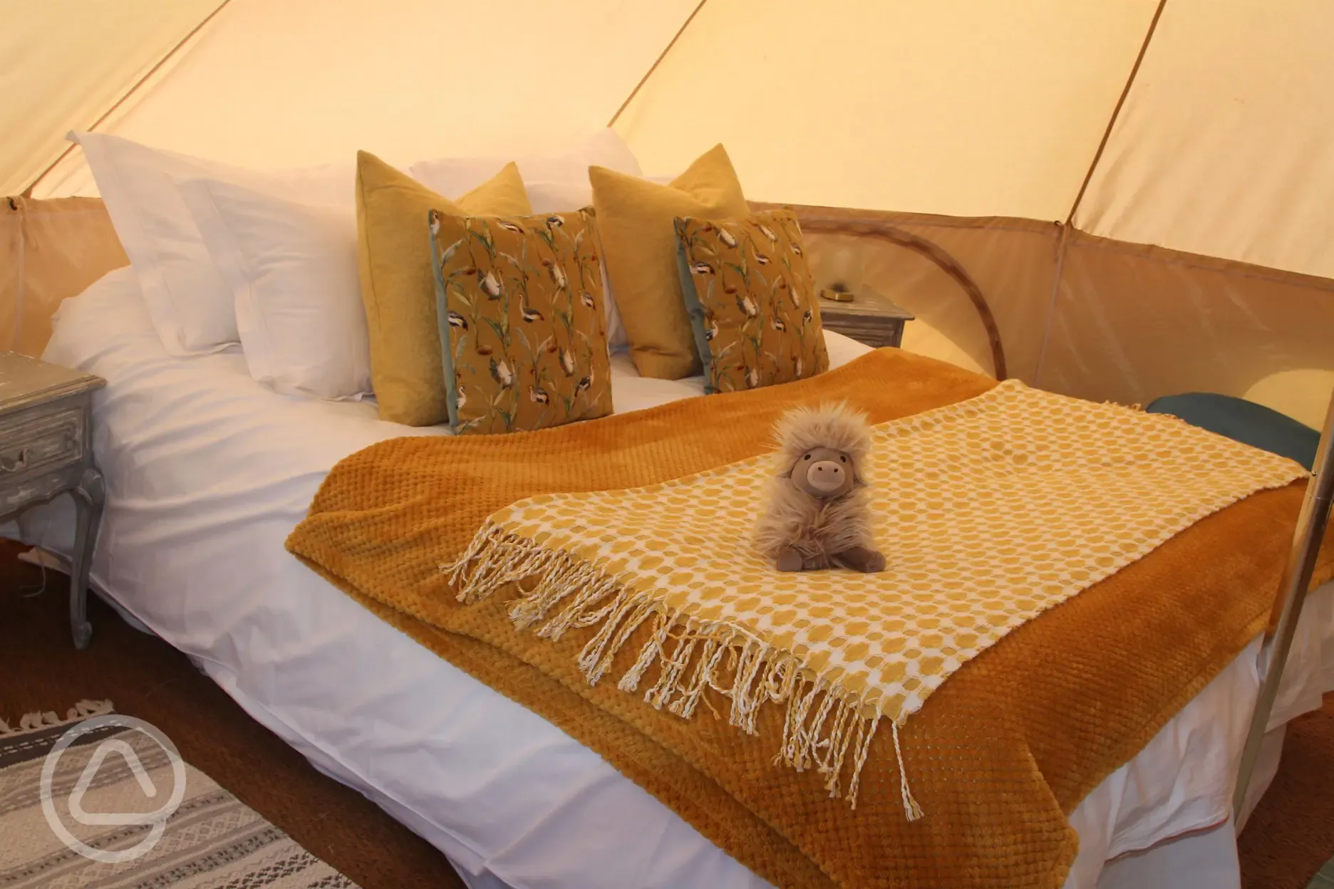 Bell tent interior 