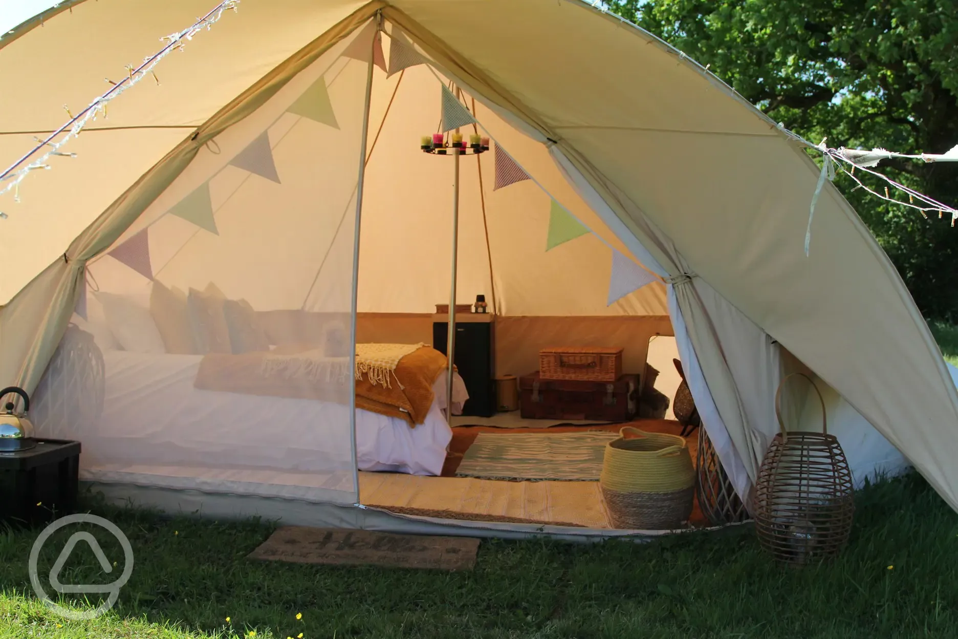 Bell tent interior 