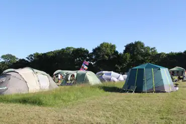 Non electric grass tent pitches