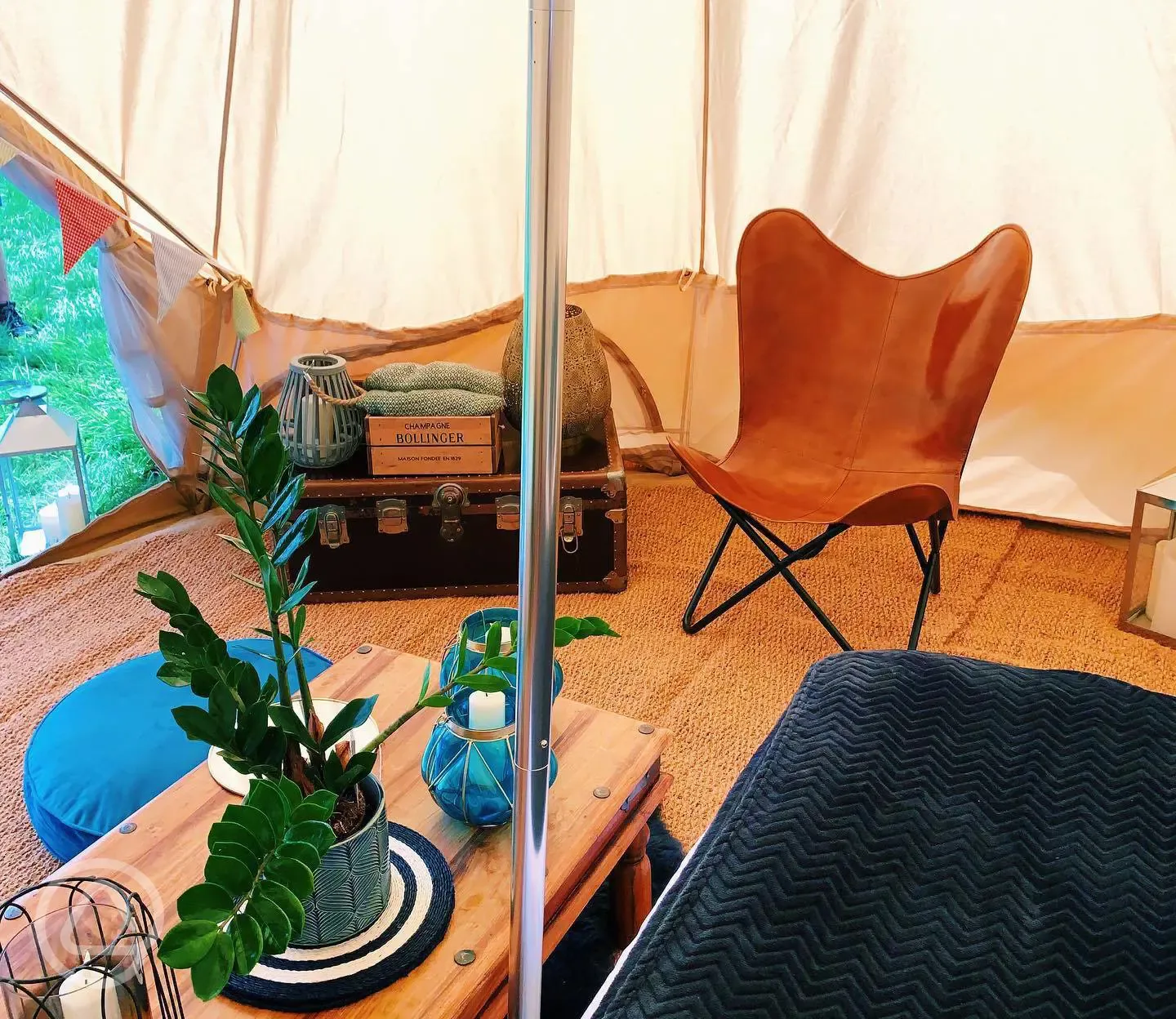 Bell tent interior 