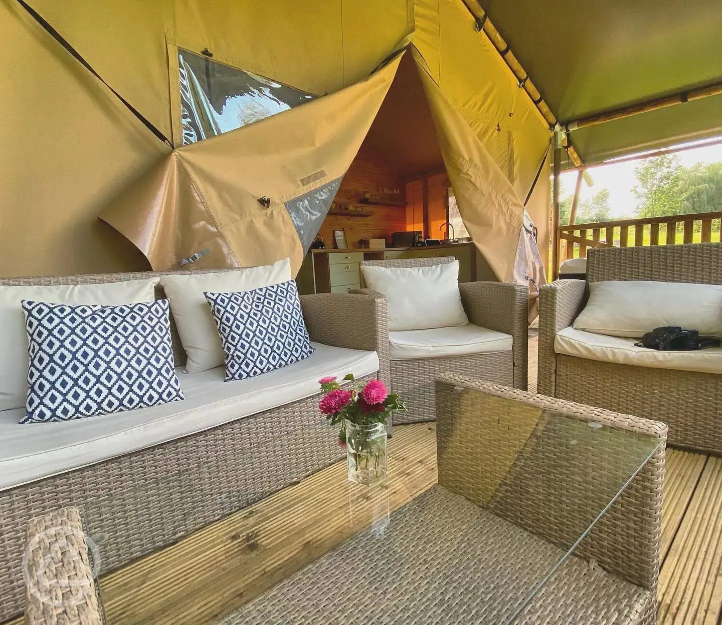 Safari tent veranda