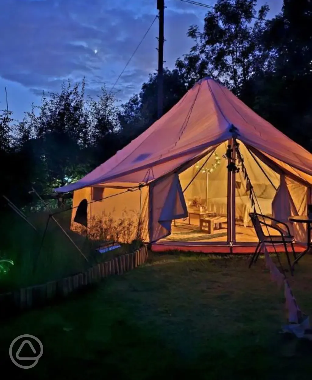 Glade tent at night