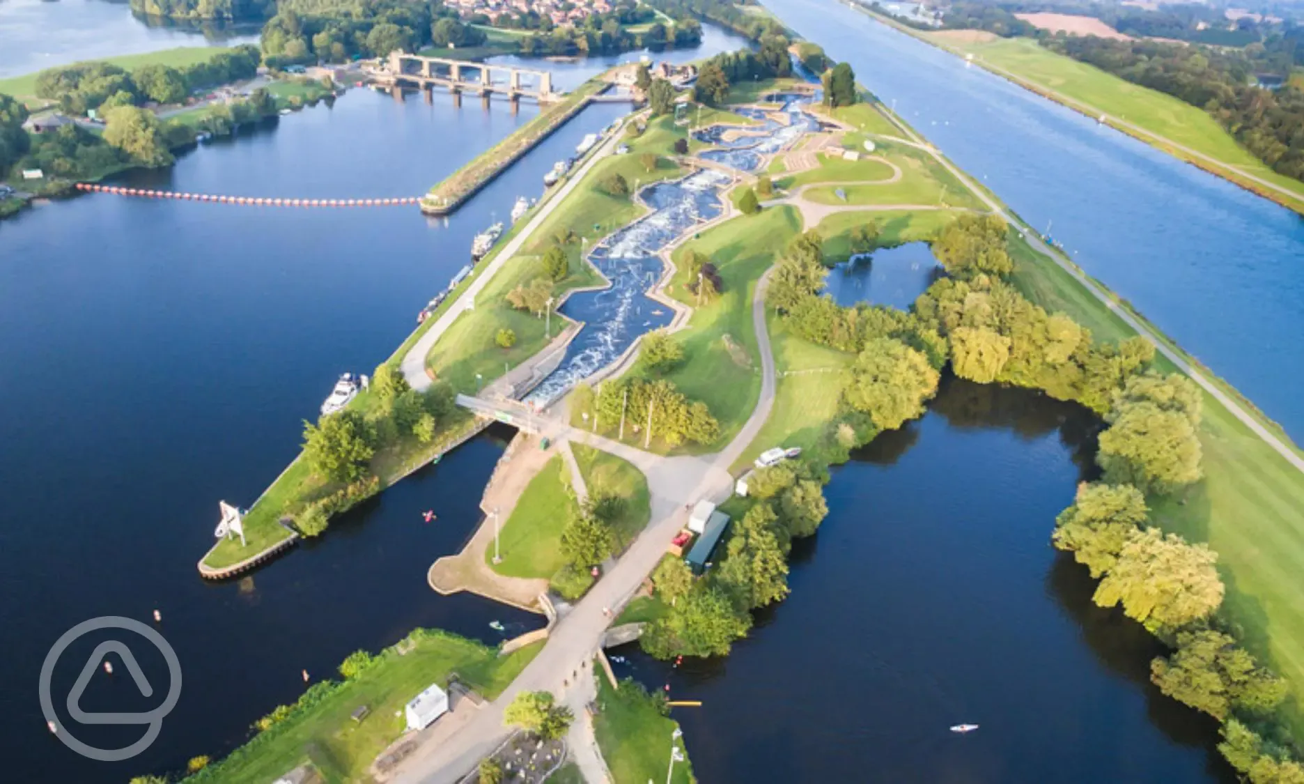 Aerial of the site and activity centre