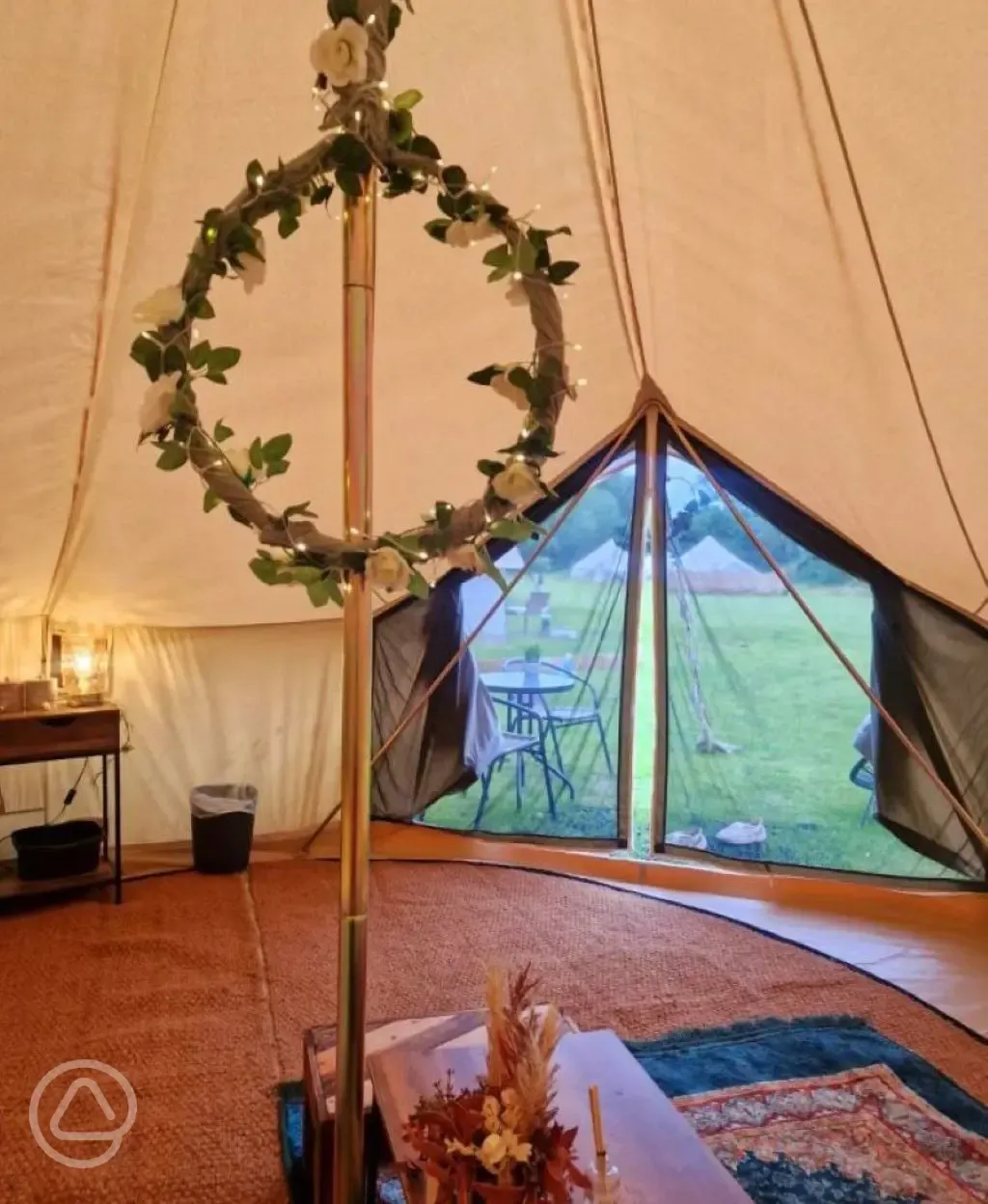 Glade tent interior