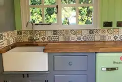 Shepherd's hut kitchenette