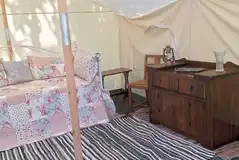 Canvas tent bed