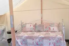 Canvas tent bed