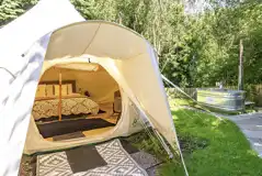 Barn Owl bell tent with a private hot tub Barn Owl bell tent with a private hot tub