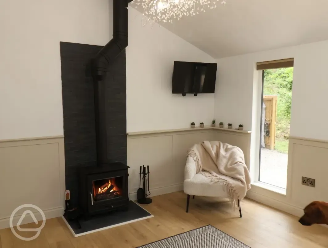 Roe Deer Cabin with hot tub interior