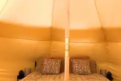 Barn Owl bell tent with a king size bed Barn Owl bell tent with a king size bed