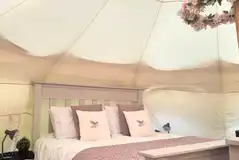 Barn Owl bell tent with a king size bed Barn Owl bell tent with a king size bed