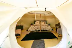 Barn Owl bell tent with a king size bed Barn Owl bell tent with a king size bed