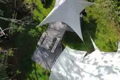 Aerial of Jenny Wren bell tent