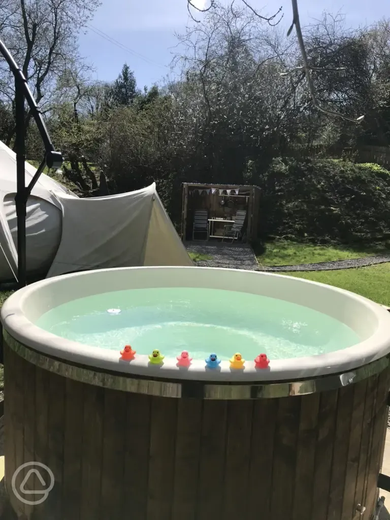 Roe Deer bell tent hot tub