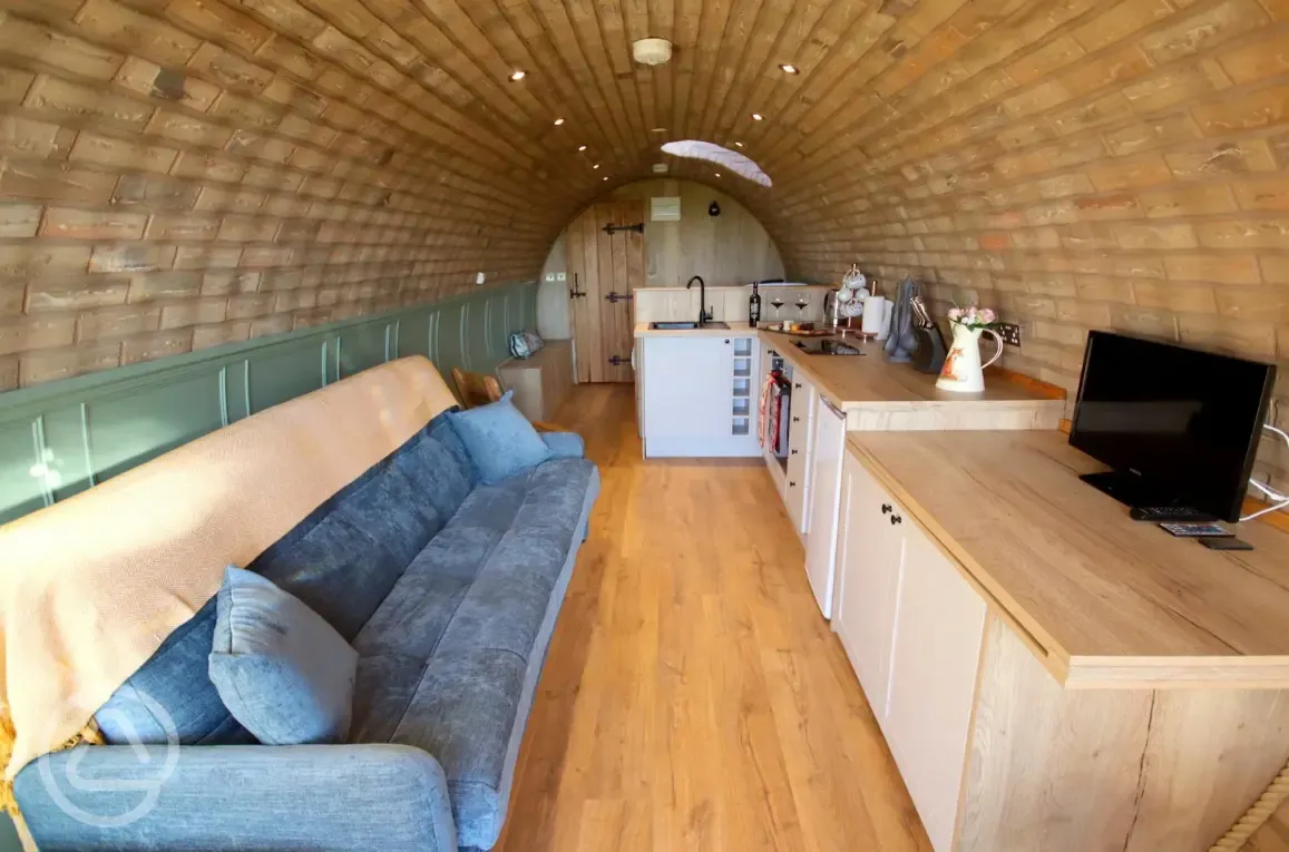 Hare's View glamping pod interior