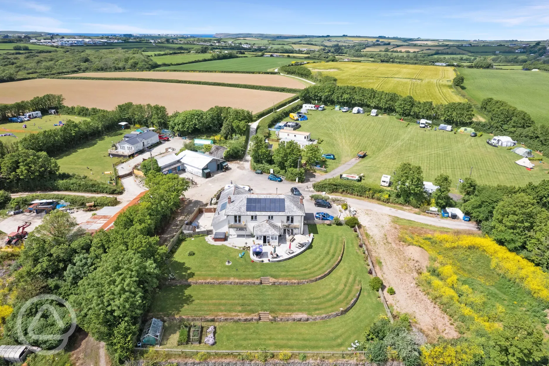 Aerial of the campsite