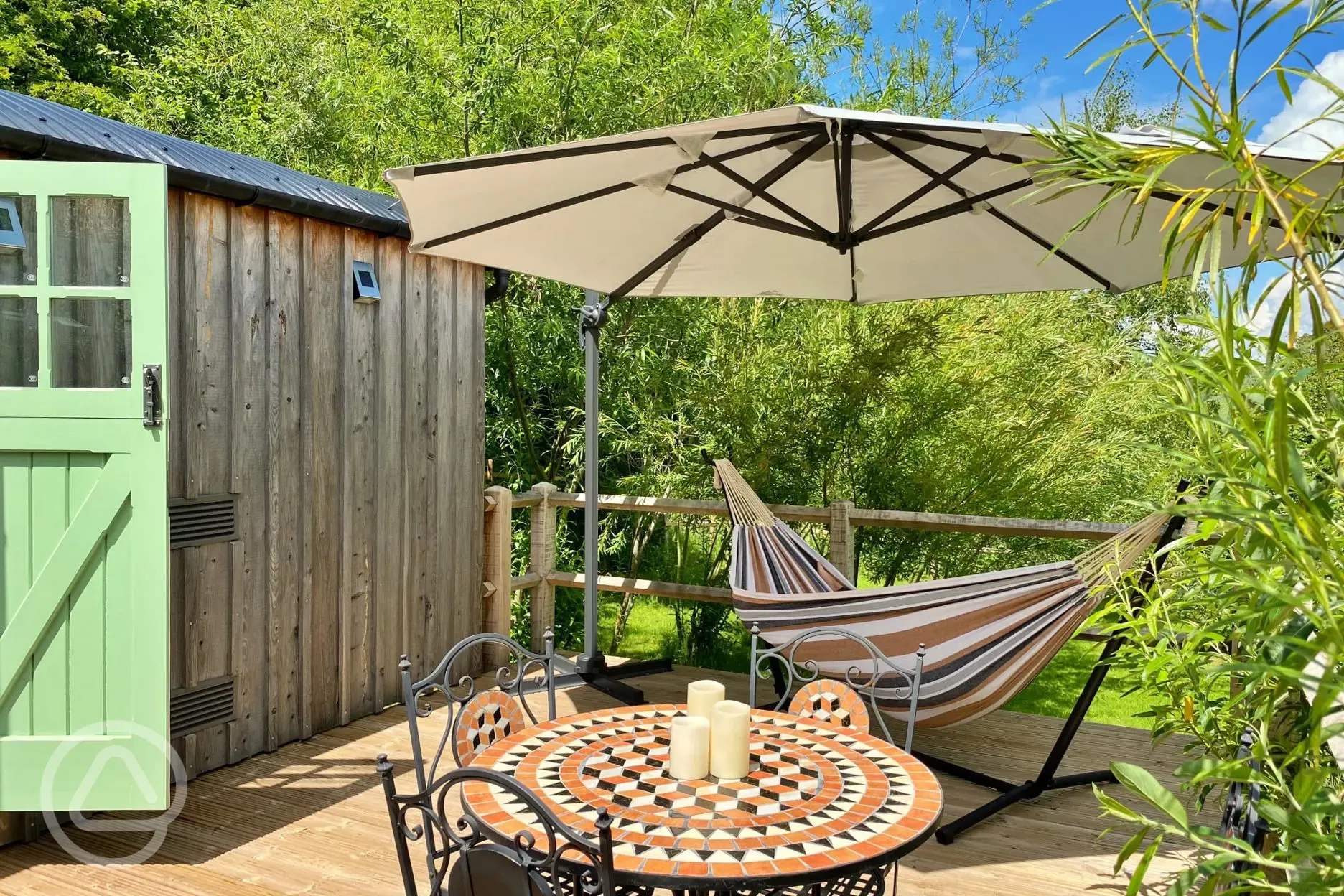 Shepherd's Hut with patio