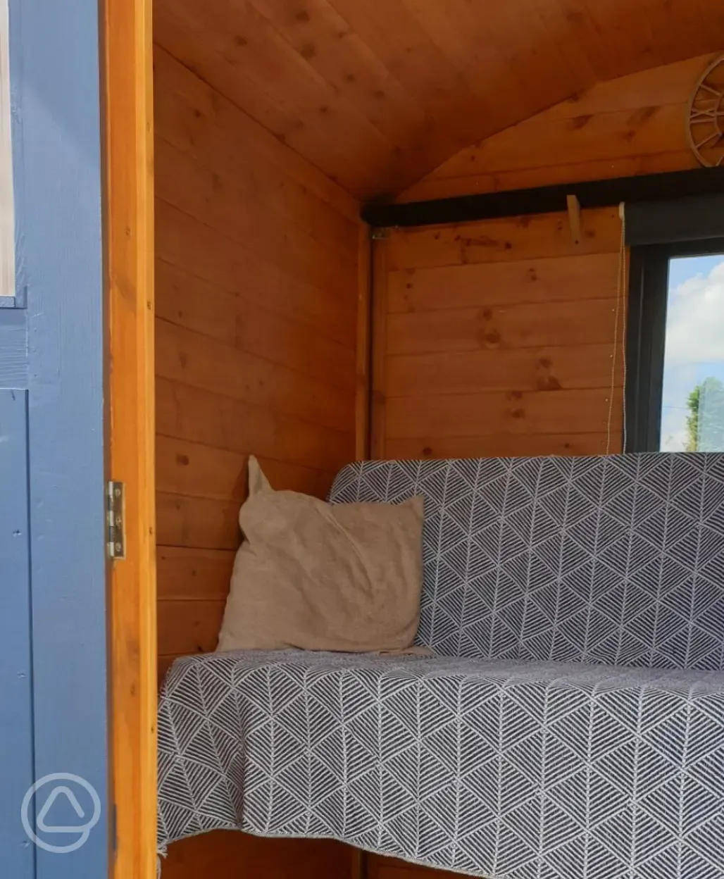 Camping pod convertible bed