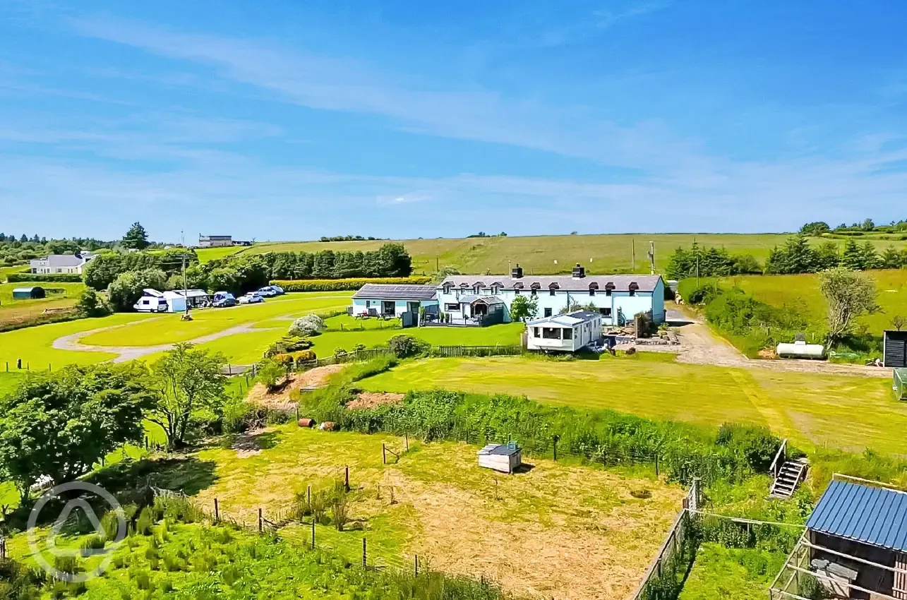 Aerial of the campsite