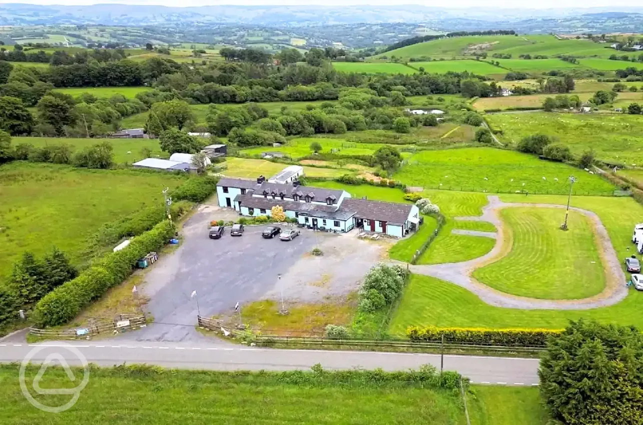 Aerial of the campsite