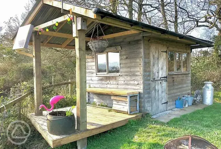 Wooden hut