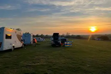 Campsite at sunset