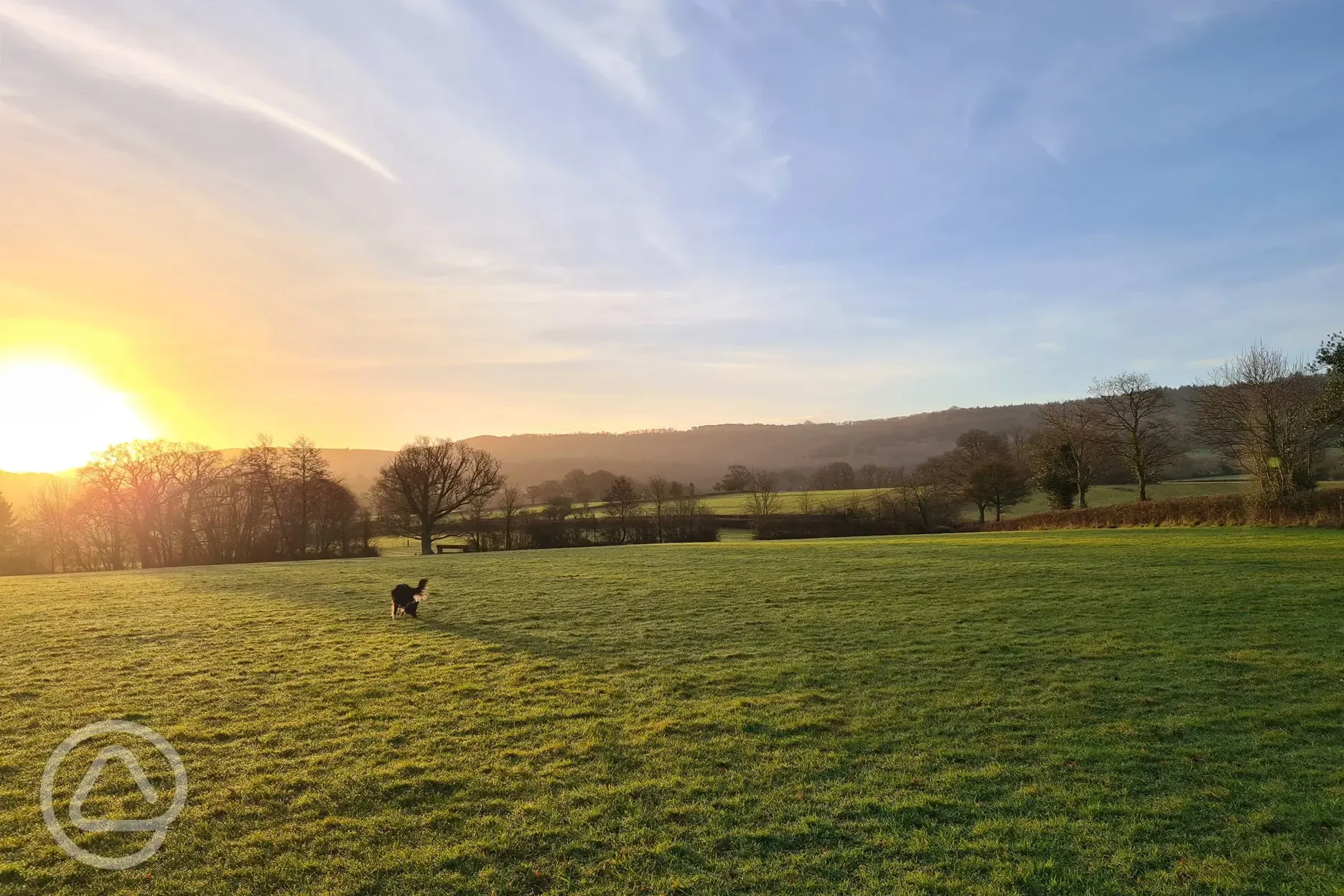 Sunrise over the camping field