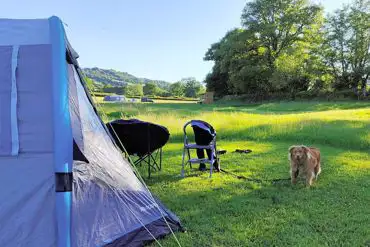 Non electric grass tent pitch 