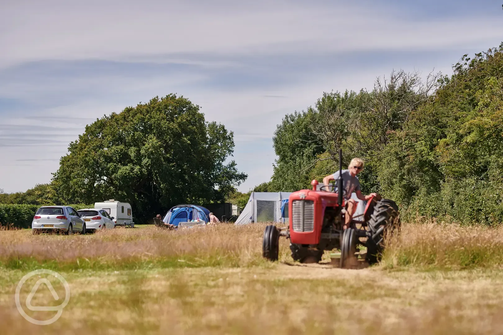 Camping with tractor