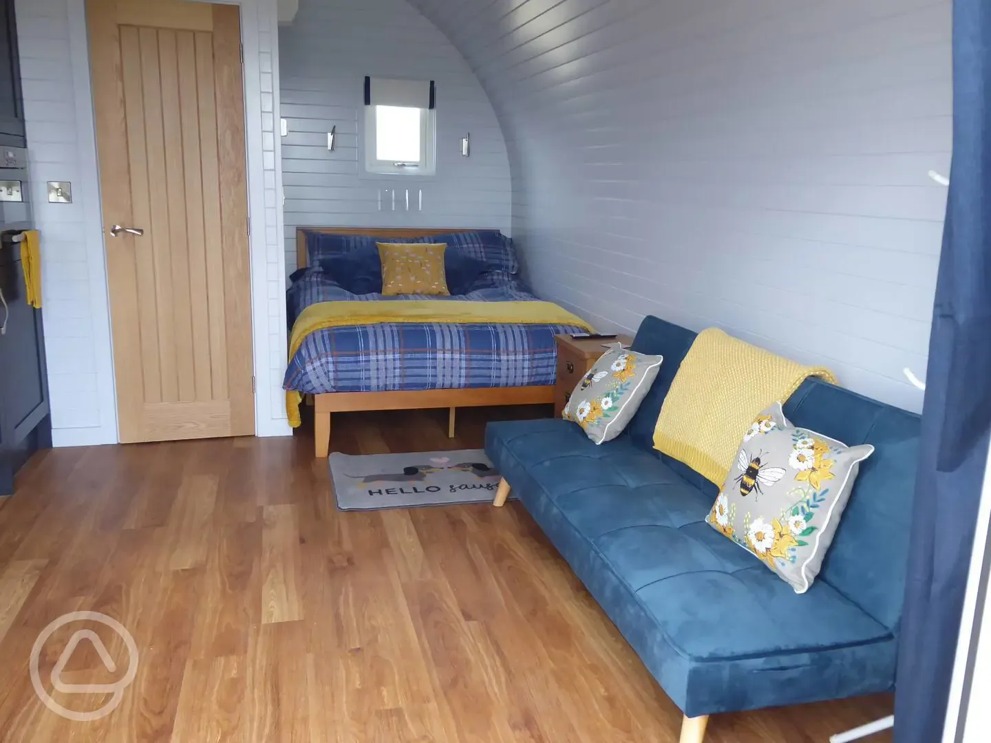 Ensuite glamping pod interior