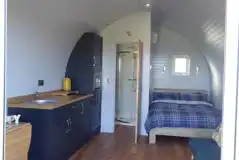 Ensuite glamping pod interior