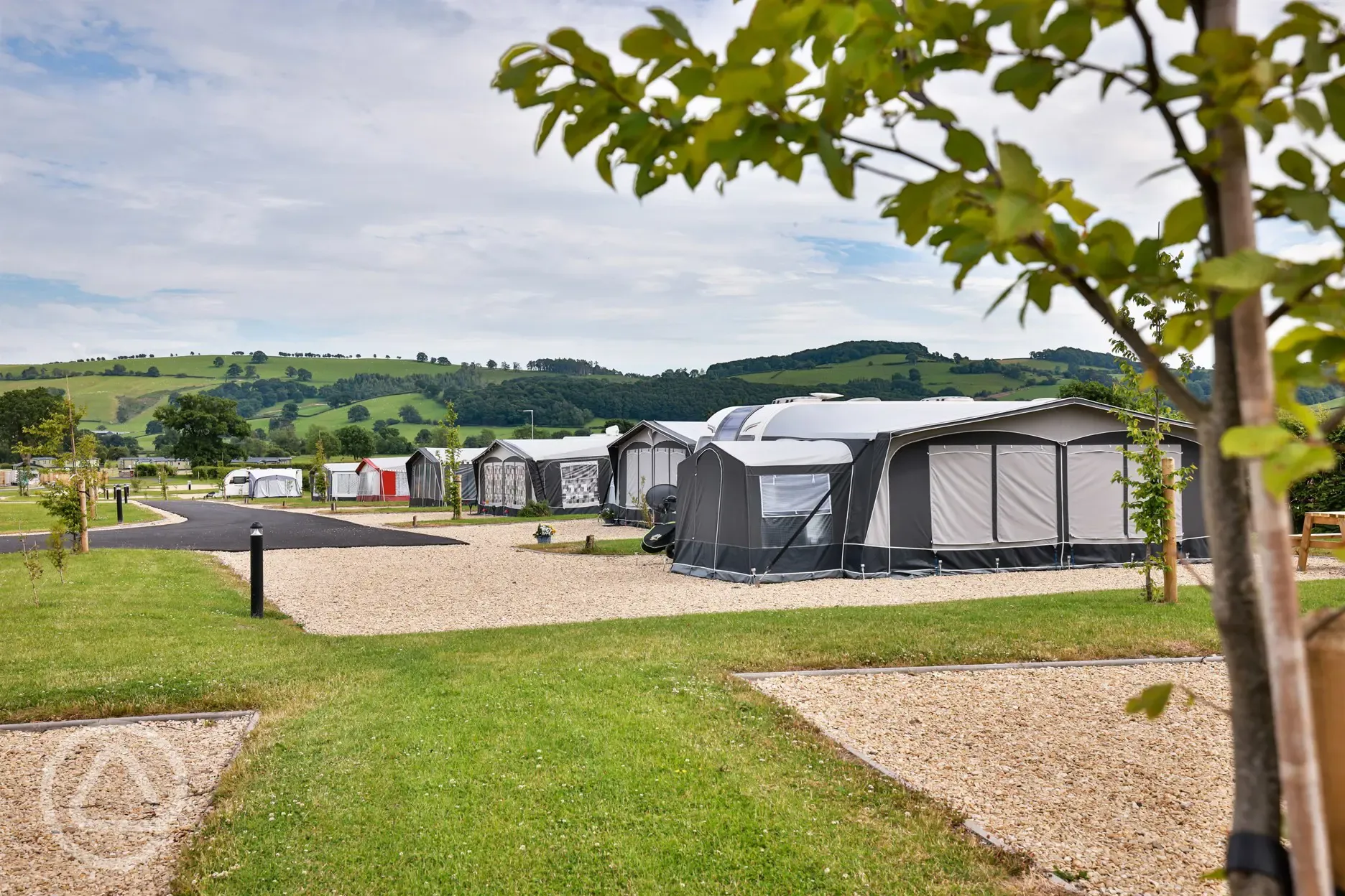 Fully serviced hardstanding pitches
