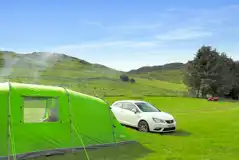 Non electric large grass tent pitches