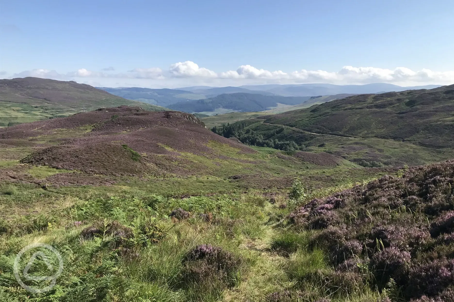 View of surrounding hills from Dun Coillich