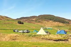 Non electric grass tent pitches