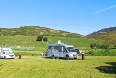 Fully serviced gravel and grass touring pitches at Glengoulandie Camping