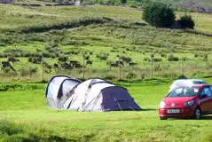 Non electric large grass tent pitches (8m x 12m)