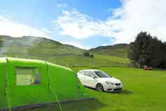 Non electric large grass tent pitches