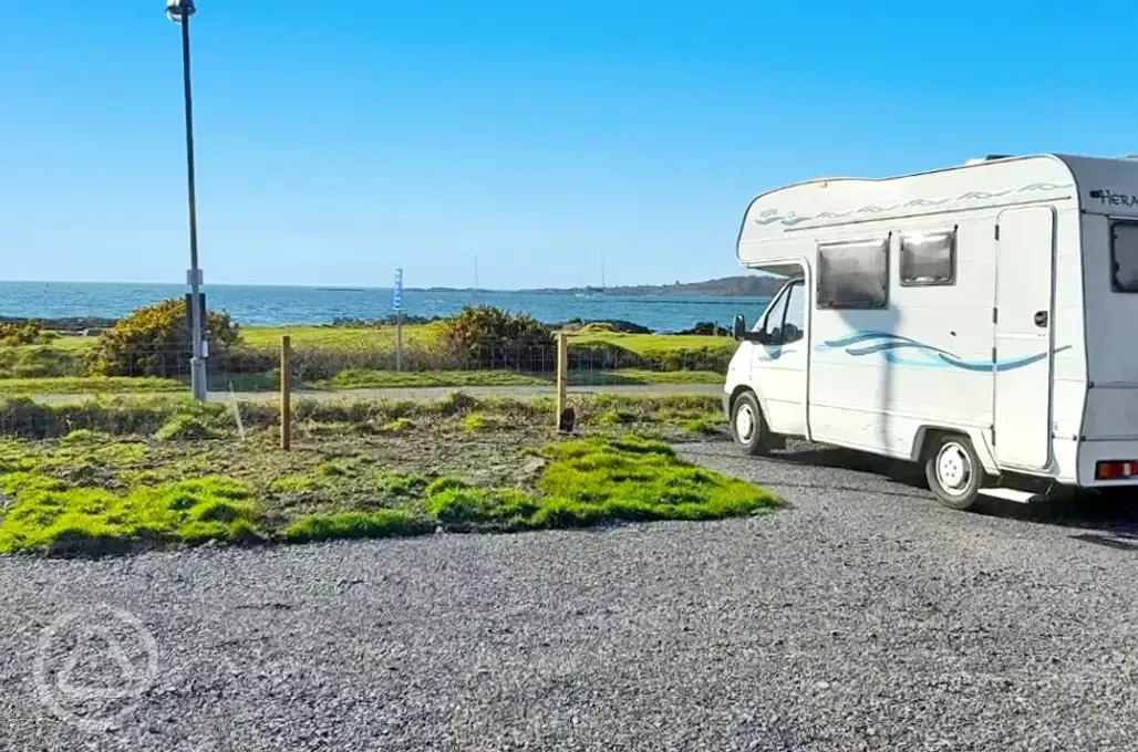 Electric hardstanding motorhome pitch with sea views