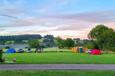 Non electric grass tent pitches