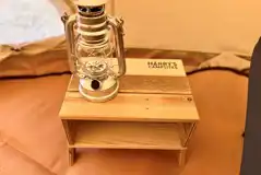 Bell tent bedside table