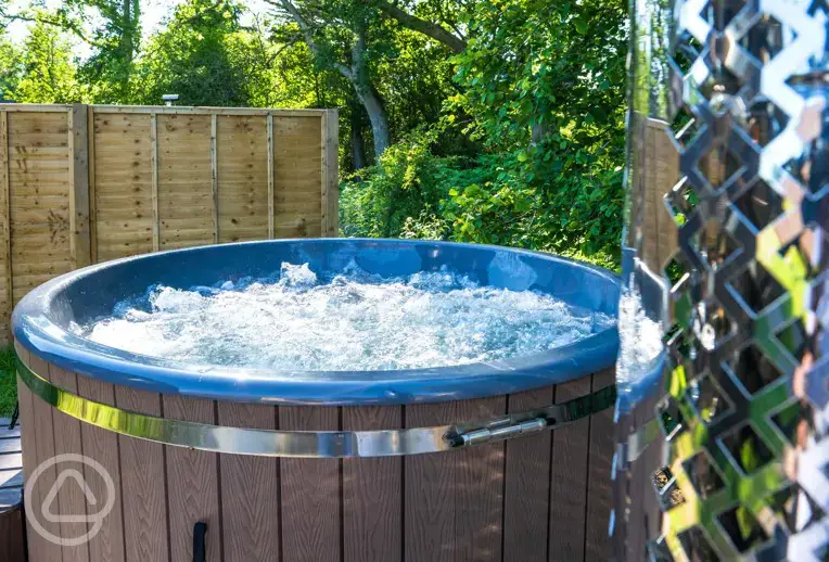 Wood fired hot tub