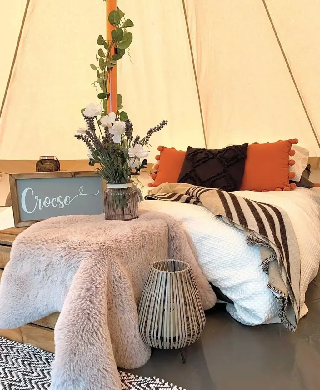 Bell tent interior