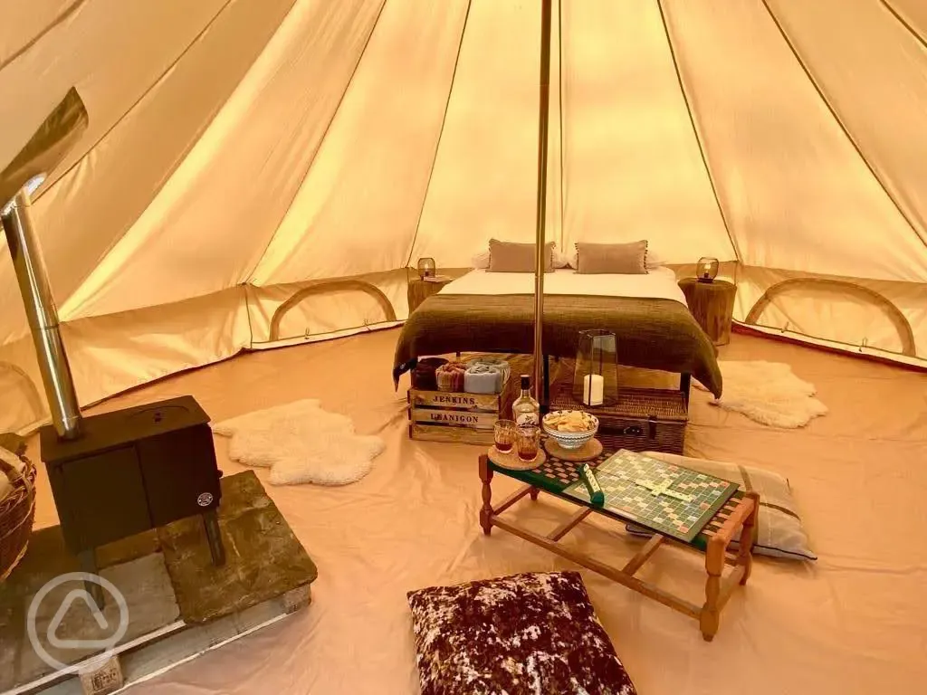 Glamping bell tent