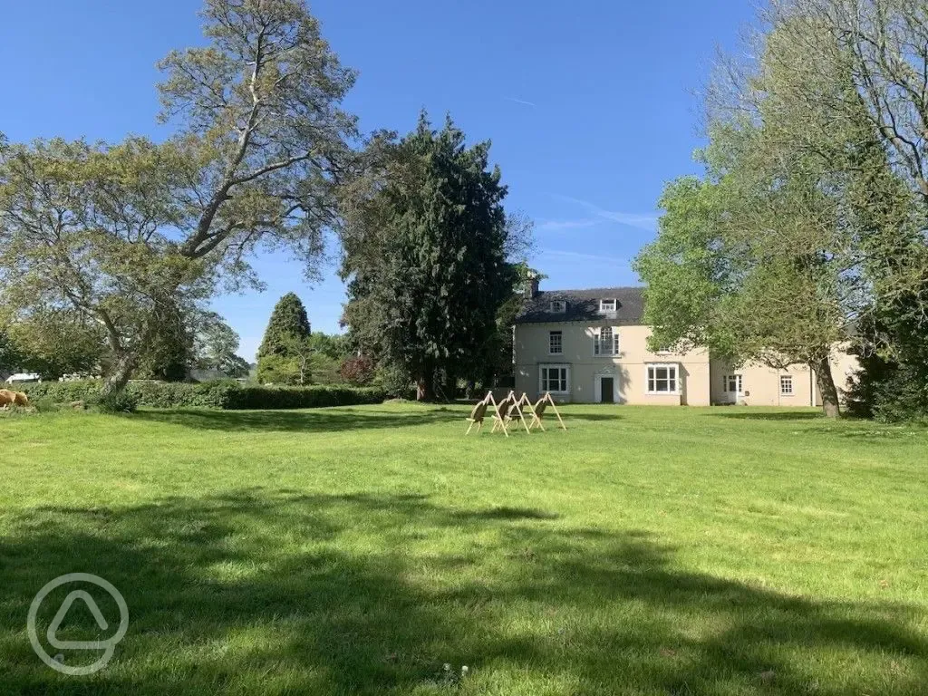 Archery in front of the house