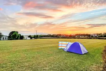 Sunset at Lamarth Farm grass camping pitches
